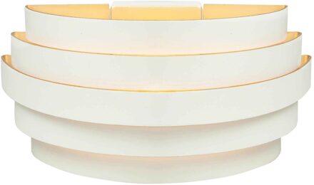 Highlight Wandlamp Scudo B 25 cm wit goud