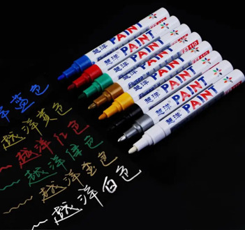 Highlighter Pen Office 12 Colors Doodle Pen Permanent Paint Marker Pen For steel wood plastic glass paper textile cardboard tile