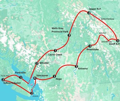 Highlights of Western Canada (25 dagen)