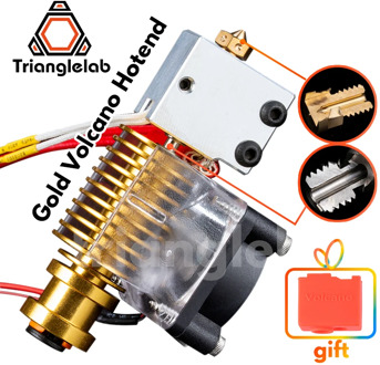 highquality v6 Volcano hotend GOLD heatersink 12V/24V remote Bowen print J-head and cooling fan bracket for E3D HOTEND for PT100
