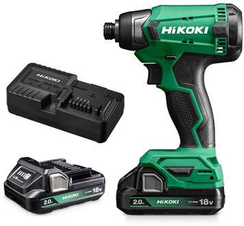 Hikoki WH18DAWCZ | Accu slagschroevendraaier | 18 V | 140 Nm | 1/4" | 2 x 2.0 Ah accu + lader | In kunststof koffer WH18DAWCZ