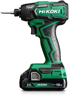 Hikoki WH18DD WRZ Accu slagschroevendraaier | 18V | 140 Nm | 1/4" | 2 BSL1820M accu's en lader | In HSC II koffer. - WH18DDWRZ