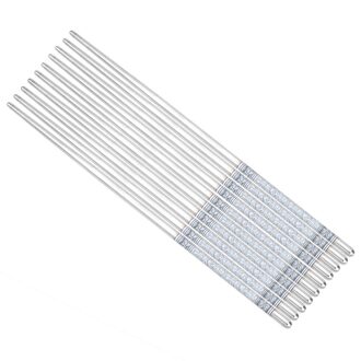 HILIFE Duurzaam Servies Blauw en Wit Patroon Holle Anti-brandwonden Antislip Eetstokjes 5 Paar Rvs 201 C