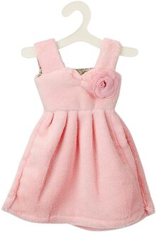 Hilife Jurk Vormige Huishoudelijke Handdoek Badkamer Keuken Handdoek Super Absorberende Coral Fluwelen Roze