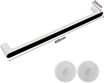 Hilife Keuken Badkamer Plank Handdoek Bar Badkamer Organizer Handdoek Hanger Punch Gratis Zelfklevende Handdoekenrek Wall Mounted lang zwart