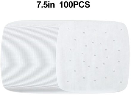 Hilife Pot Olie Papier 7/8/9 Inch Keuken Accessoires Lucht Friteuse Liners Wit Geperforeerde Non-stick Mat Voor stomen Bakken 100 Stuks 7.5duim