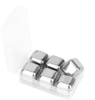 HILIFE Rvs Ice Cubes Bier Drinken Quick Bevroren Ijs Steen Herbruikbare Chilling Stones voor Whiskey Wijn Rode Wijn Koelers 6stk