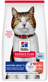 Hill's 1,5kg Hill's Science Plan Mature Adult 7+ Zalm droogvoer voor katten