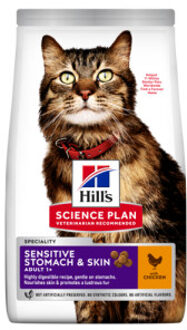 Hill's 2x7kg Adult 1+ Sensitive Stomach & Skin Kip Hill's Science Plan Kattenvoer