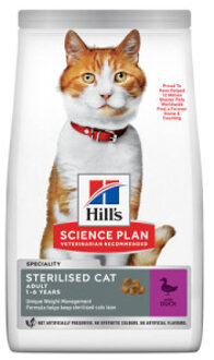 Hill's 3kg Young Adult Sterilised met Eend Hill's Science Plan Kattenvoer
