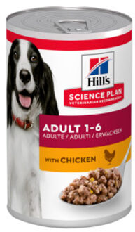 Hill&apos;s Hill's Adult nat hondenvoer met kip blik 1 tray (12 x 370 g)