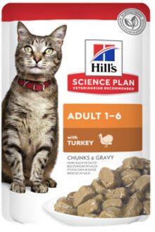 Hill's Hill's Adult nat kattenvoer met kalkoen maaltijdzakje multipack 2 dozen (24 x 85 g)