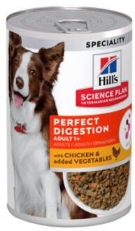 Hill&apos;s Hill's Adult Perfect Digestion met kip nat hondenvoer 363g blik 2 trays (24 x 363 gr)