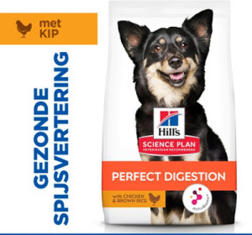 Hill's Hill's Adult Perfect Digestion Small & Mini met kip & bruine rijst hondenvoer 3 kg