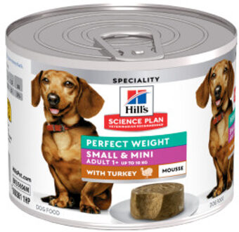 Hill&apos;s Hill's Adult Perfect Weight Small & Mini mousse met kalkoen natvoer hond 24 x 200 g