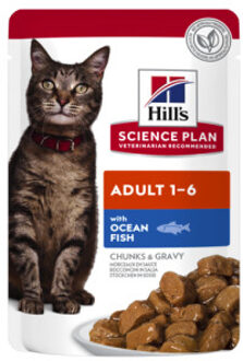 Hill&apos;s Hill's Adult zeevis nat kattenvoer zakjes 85 gr 1 doos (12 x 85 g)