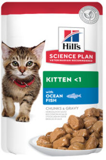 Hill&apos;s Hill's Kitten nat kattenvoer met zeevis maaltijdzakje multipack 4 dozen (48 x 85 g)
