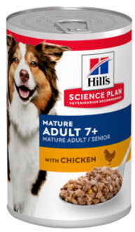Hill&apos;s Hill's Mature Adult 7+ met kip nat hondenvoer (blik 370 g) 1 tray (12 x 370 g)