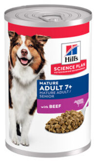 Hill&apos;s Hill's Mature Adult 7+ nat hondenvoer met rund blik 2 trays (24 x 370 g)