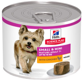 Hill&apos;s Hill's Mature Adult 7+ Small & Mini mousse met kip natvoer hond 24 x 200 g