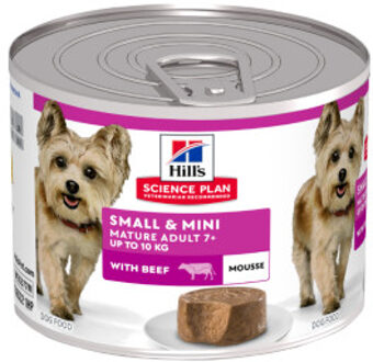 Hill&apos;s Hill's Mature Adult 7+ Small & Mini mousse met rund natvoer hond 24 x 200 g