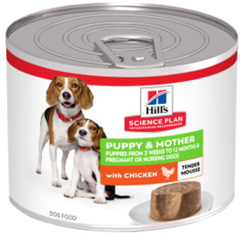 Hill&apos;s Hill's Puppy & Mother tender mousse nat hondenvoer met kip blik 12 x 200 g