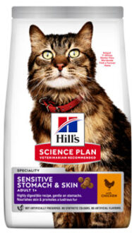 Hill&apos;s Kat Droogvoer - Sciene Plan Sensitive Stomach & Skin - Kip & Rijst - 1,5 kg