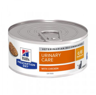 Hill's Prescription C/D Multicare Urinary Care kip kat 156 g blik 1 tray (24 x 156 gram)