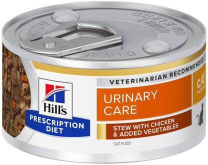 Hill's Prescription Diet 12x82g c/d Urinary Care Stoofpotje met Kip Hill's Prescription Diet Kattenvoer
