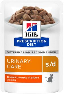 Hill's Prescription Diet 24 + 12 gratis! 36 x 85 g Hill’s Prescription Diet natvoer - s/d Urinary Care met Kip