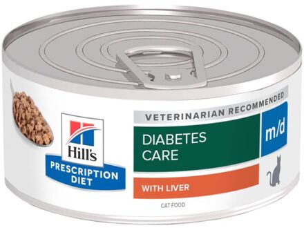 Hill's Prescription Diet 24 x 156 g Hill's Prescription Diet Feline M/D Kattenvoer