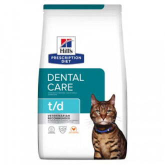 Hill's Prescription Diet 3x3kg T/D Dental Health met Kip Hill's Prescription Diet Kattenvoer