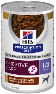 Hill's Prescription Diet 48x354g i/d Digestive Care Low Fat Stoofpotje met Kip Hill's Prescription Diet Hondenvoer