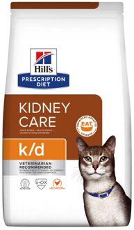 Hill's Prescription Diet 8kg K/D Kidney Care met Kip Hill's Prescription Diet Kattenvoer