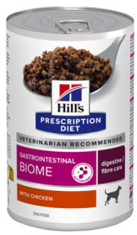 Hill's Prescription Diet Gastrointestinal Biome Digestive Care nat hondenvoer met kip blik 1 tray (12 x 370 g)