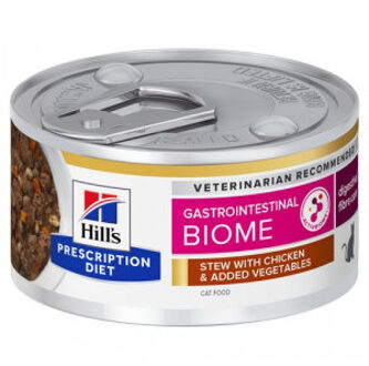 Hill's Prescription Diet Gastrointestinal Biome stoofpotje kat met kip & groenten blik 1 tray (24 x 82 g)