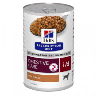 Hill's Prescription Diet I/D Digestive Care nat hondenvoer met kalkoen blik 2 trays (24 x 360 g)