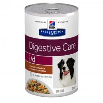 Hill's Prescription Diet I/D Digestive Care stoofpotje voor hond met kip en toegevoegde groenten blik 2 trays (48 x 156 g)