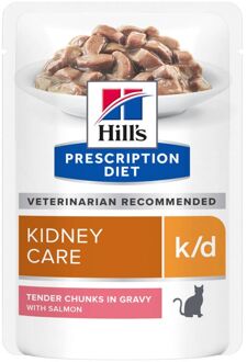 Hill's Prescription Diet K/D - Renal Health - Zalm - Kattenvoer - 12 x 85 g