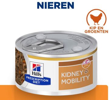 Hill's Prescription Diet Kidney+Mobility - Kattenvoer - Kip - Groente - 82 gram