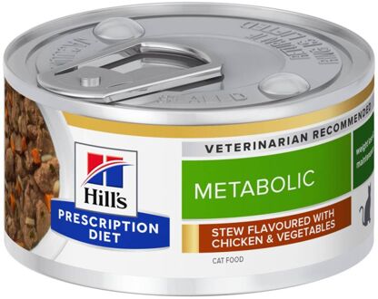 Hill's Prescription Diet Metabolic Weight Loss & Maintenance - Kattenvoer - Kip - Groente - 82 gram