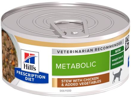 Hill's Prescription Diet Metabolic Weight Management - Hondenvoer veterinair - Kip - Groente - 156 gram
