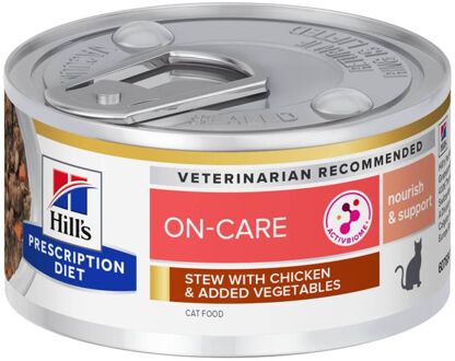 Hill's Prescription Diet On-Care Nourish & Support - Kattenvoer - Kip - Groente - 82 gram