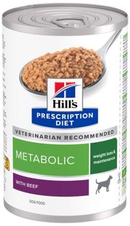 Hill's Prescription Diet Prescription Diet Metabolic Weight Management - Hondenvoer veterinair - Rund - 370 gram