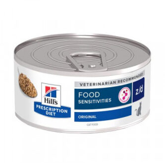 Hill's Prescription Diet Z/D Food Sensitivities nat kattenvoer blik 2 trays (48 x 156 gr)