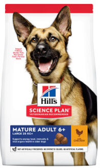 HILL'S SCIENCE PLAN 2x14kg Senior Mature Adult 6+ Large Breed met Kip Hill's Science Plan Hondenvoer