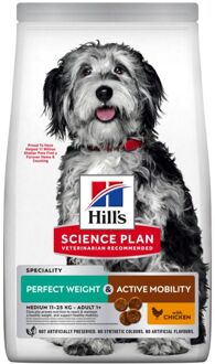 HILL'S SCIENCE PLAN Adult Perfect Weight & Active Mobility - Hondenvoer - Kip - 12 kg