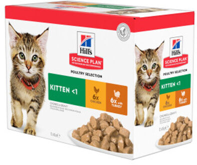 HILL'S SCIENCE PLAN Science Plan Kitten - Kattenvoer - Kip/Kalkoen - 12 x 85 g