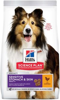 Hills canine adult sensitive skin & stomach kip hondenvoer 12 kg