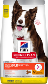 Hills Hill's Adult Medium Perfect Digestion - Hondenvoer - Kip - Rijst - 12 kg